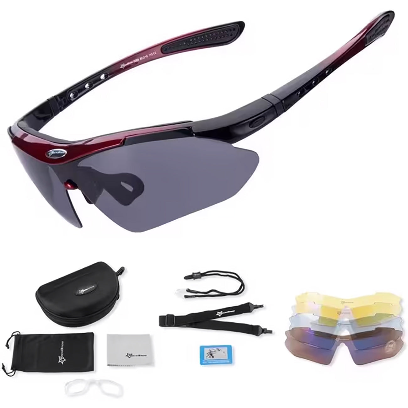 Cycling clothing – Polarized cycling glasses 10001 - SET black - Carlat