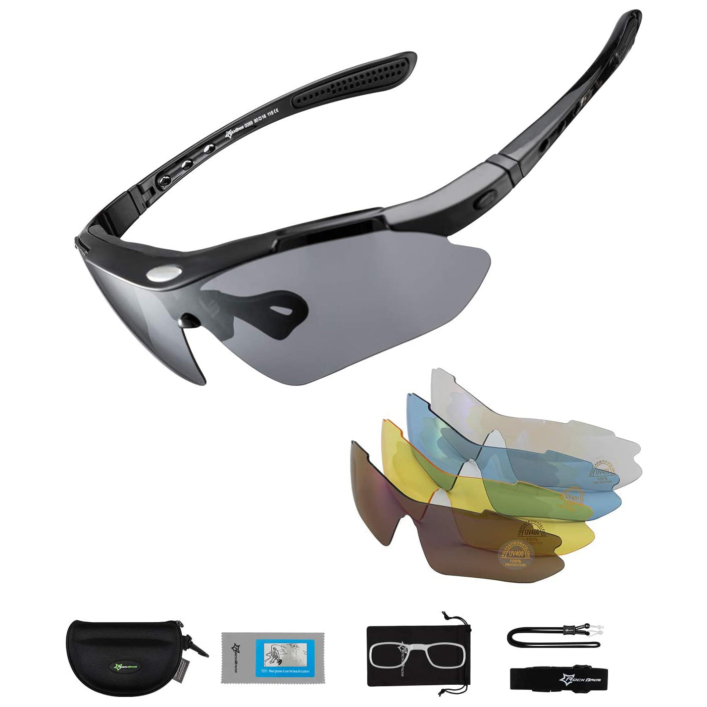 Cycling clothing – Polarized cycling glasses with replaceable colored lenses - Carlat