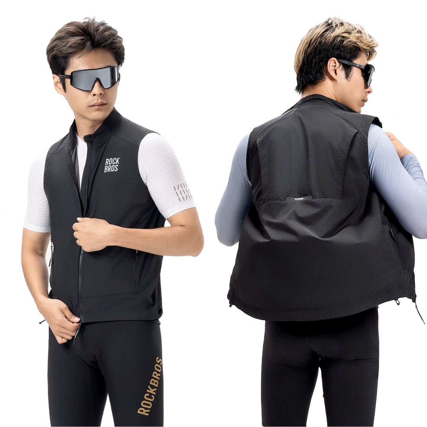 Cycling clothing – Spring/autumn windproof vest, size M - black - Carlat