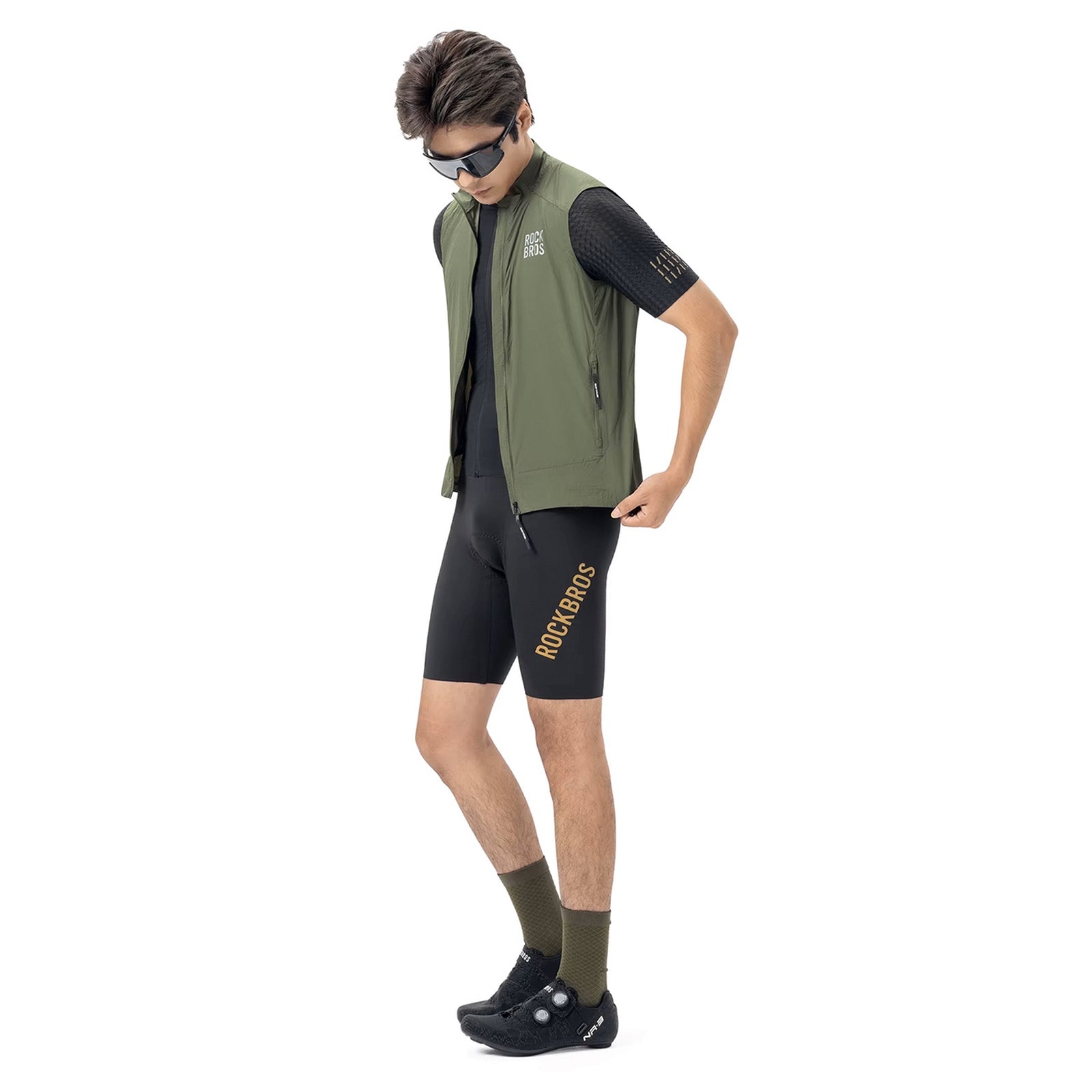 Cycling clothing – Spring/autumn windproof vest, size S - green - Carlat