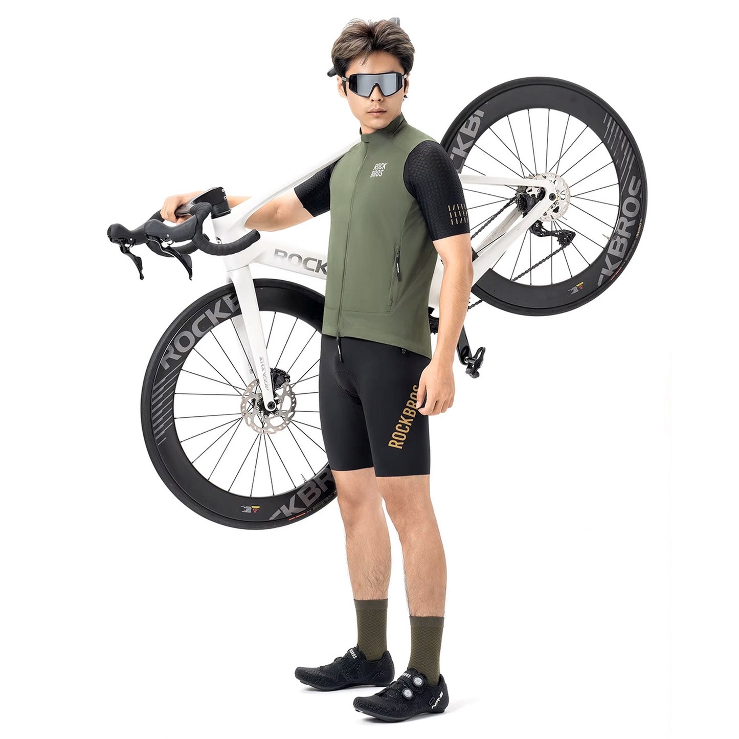 Cycling clothing – Spring/autumn windproof vest, size S - green - Carlat