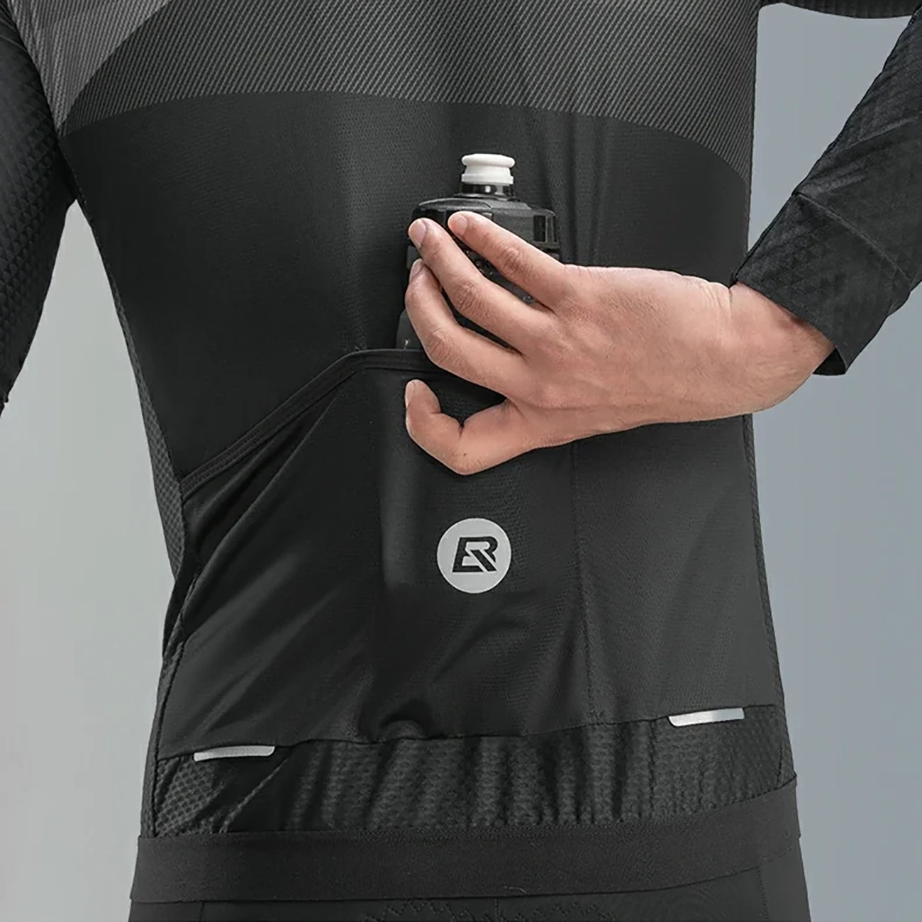 Cycling clothing – Spring/summer long-sleeved cycling jersey M - black - Carlat