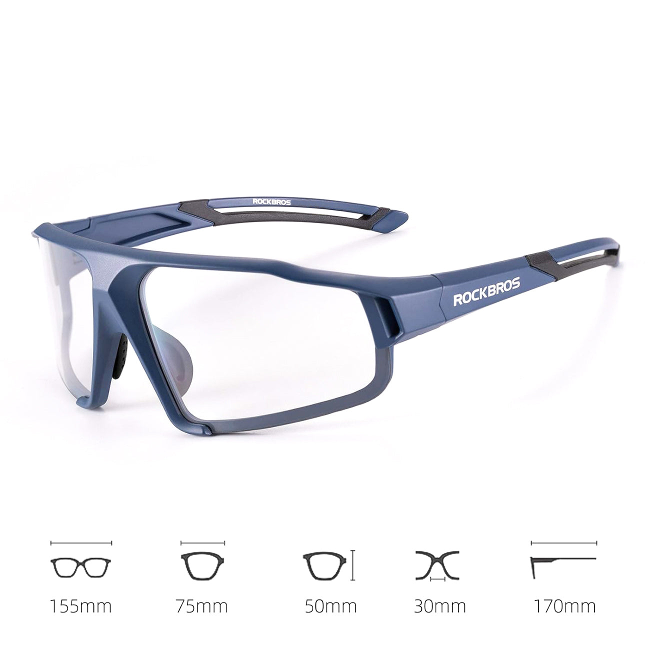 Cycling clothing – UV400 photochromic cycling glasses with case SP216BL - Carlat