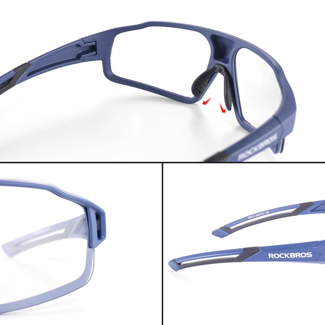 Cycling clothing – UV400 photochromic cycling glasses with case SP216BL - Carlat