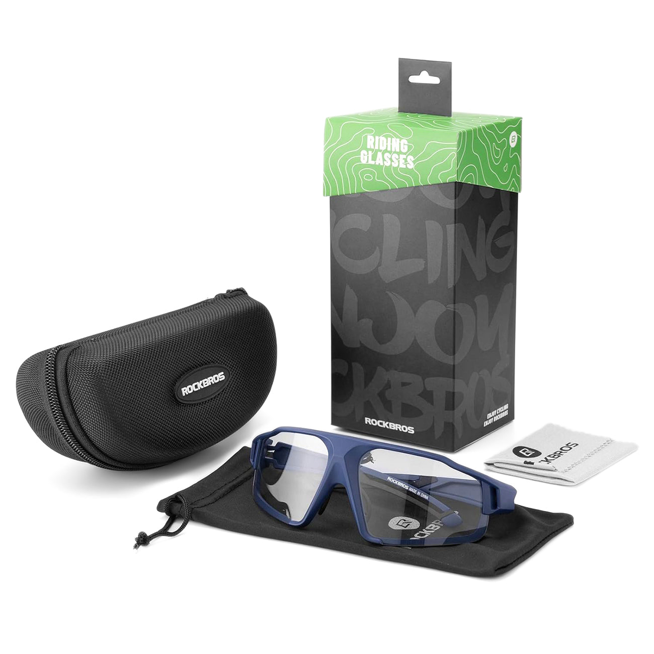 Cycling clothing – UV400 photochromic cycling glasses with case SP216BL - Carlat