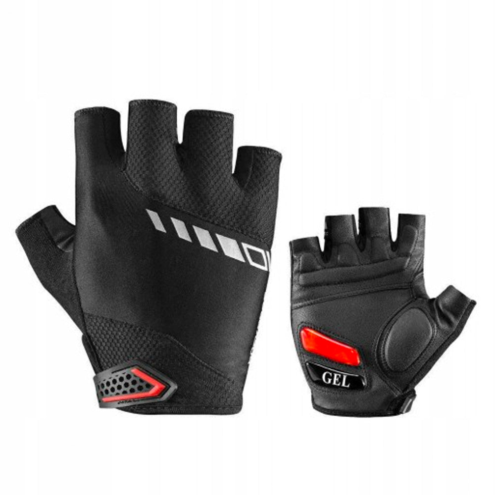 Cycling gloves with gel inserts, size XL, black - Carlat