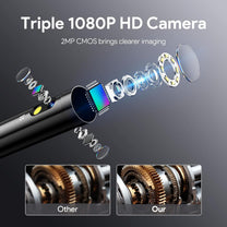 DEPSTECH DS620 Triple Lens Endoscope with Light - Carlat