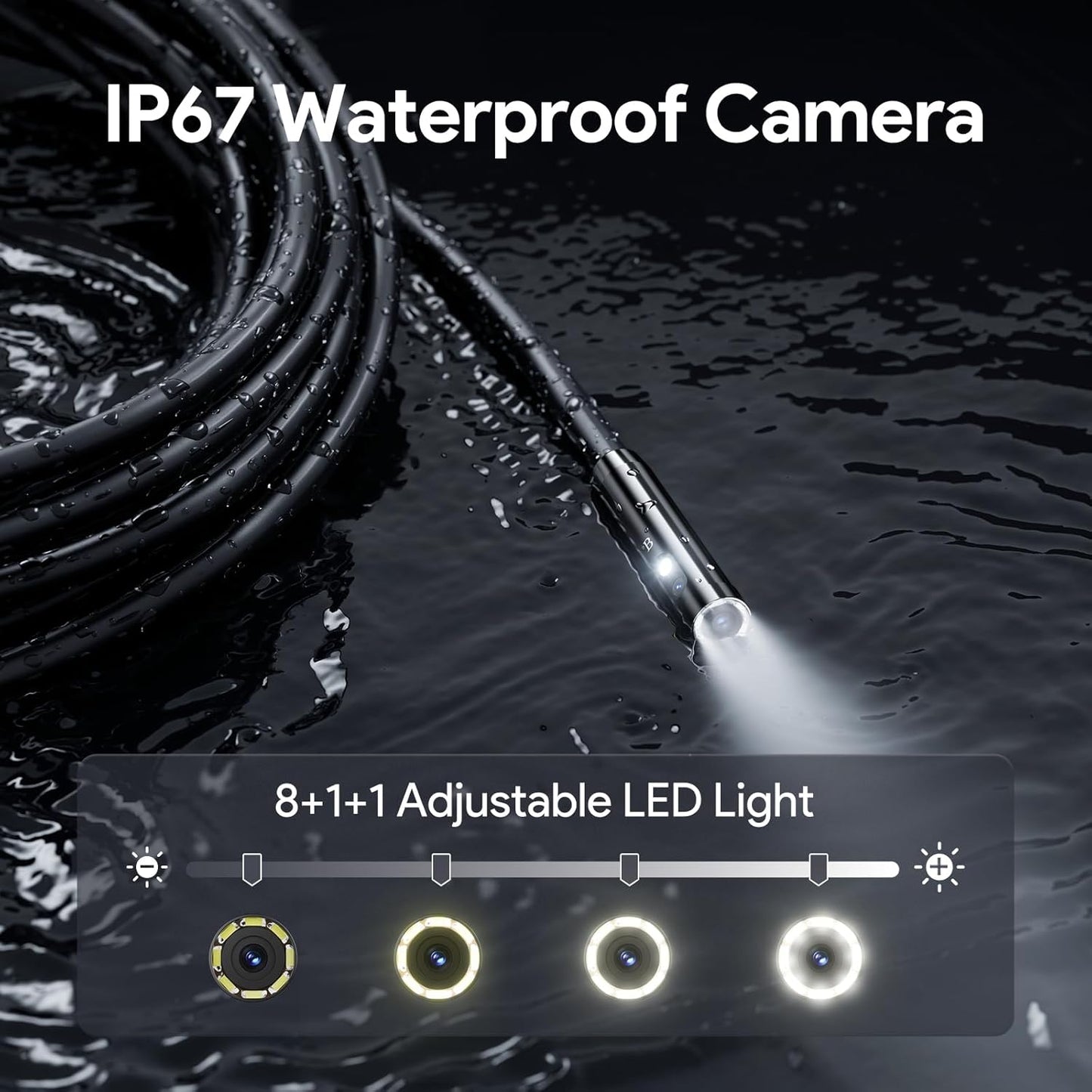 DEPSTECH DS620 Triple Lens Endoscope with Light - Carlat