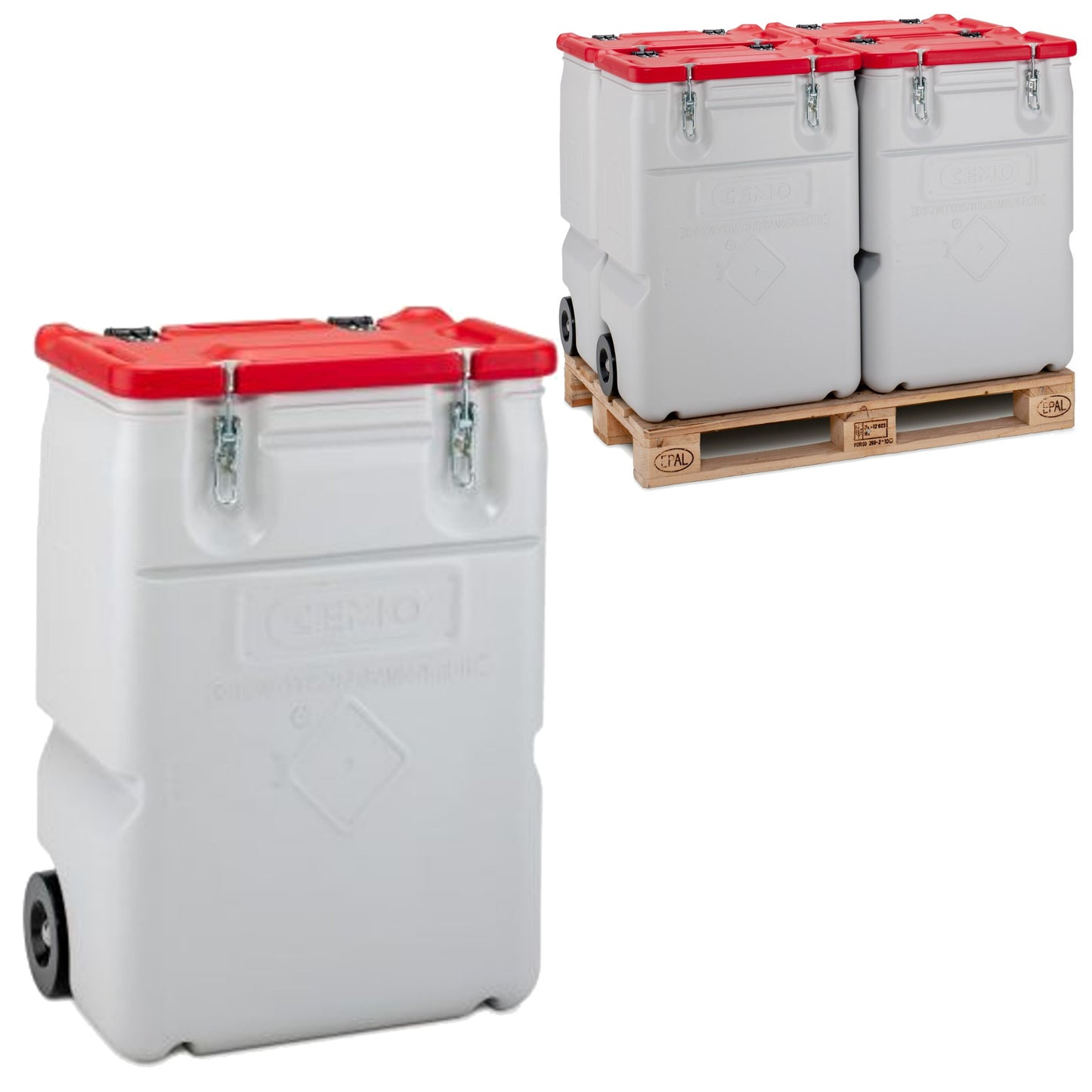 Dangerous waste container MOBIL BOX 170L - red - Carlat