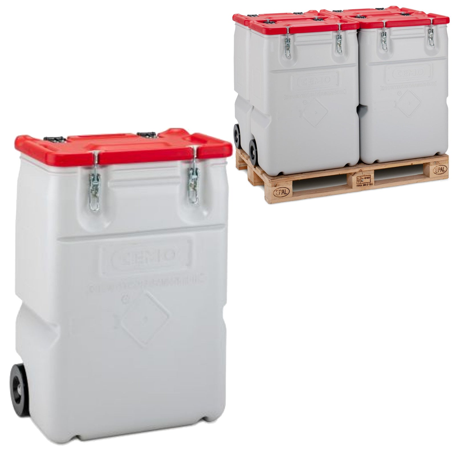 Dangerous waste container MOBIL BOX 170L - red - Carlat