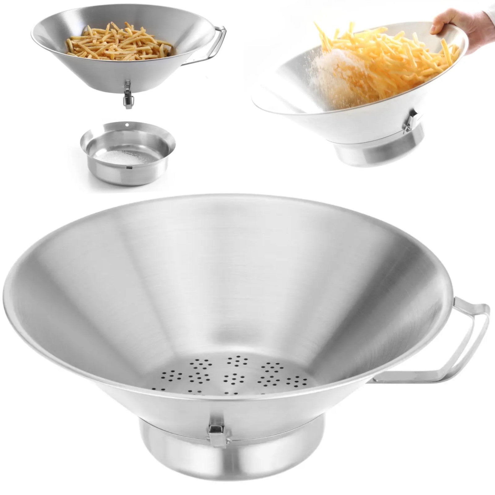 Deep Fryer Accessories – Stainless steel strainer for salting French - Carlat