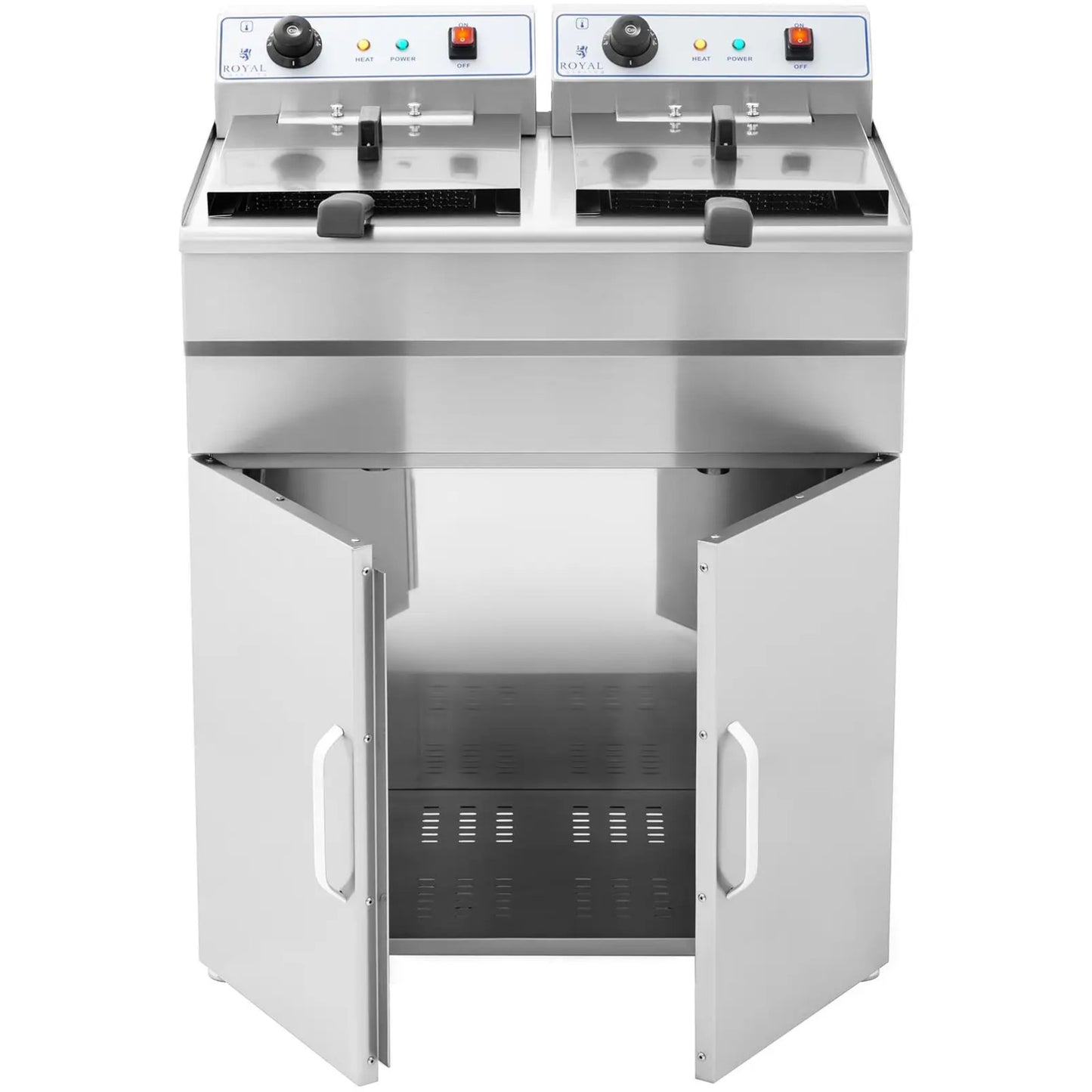 Deep Fryers – Double two-chamber fryer with cabinet 400V - Carlat
