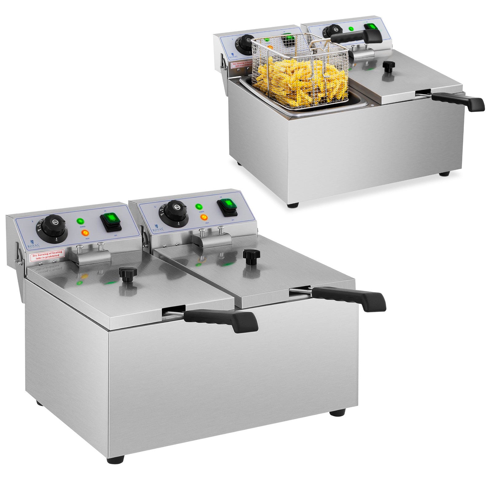 Deep Fryers – Electric catering double fryer 230 V 2 - Carlat