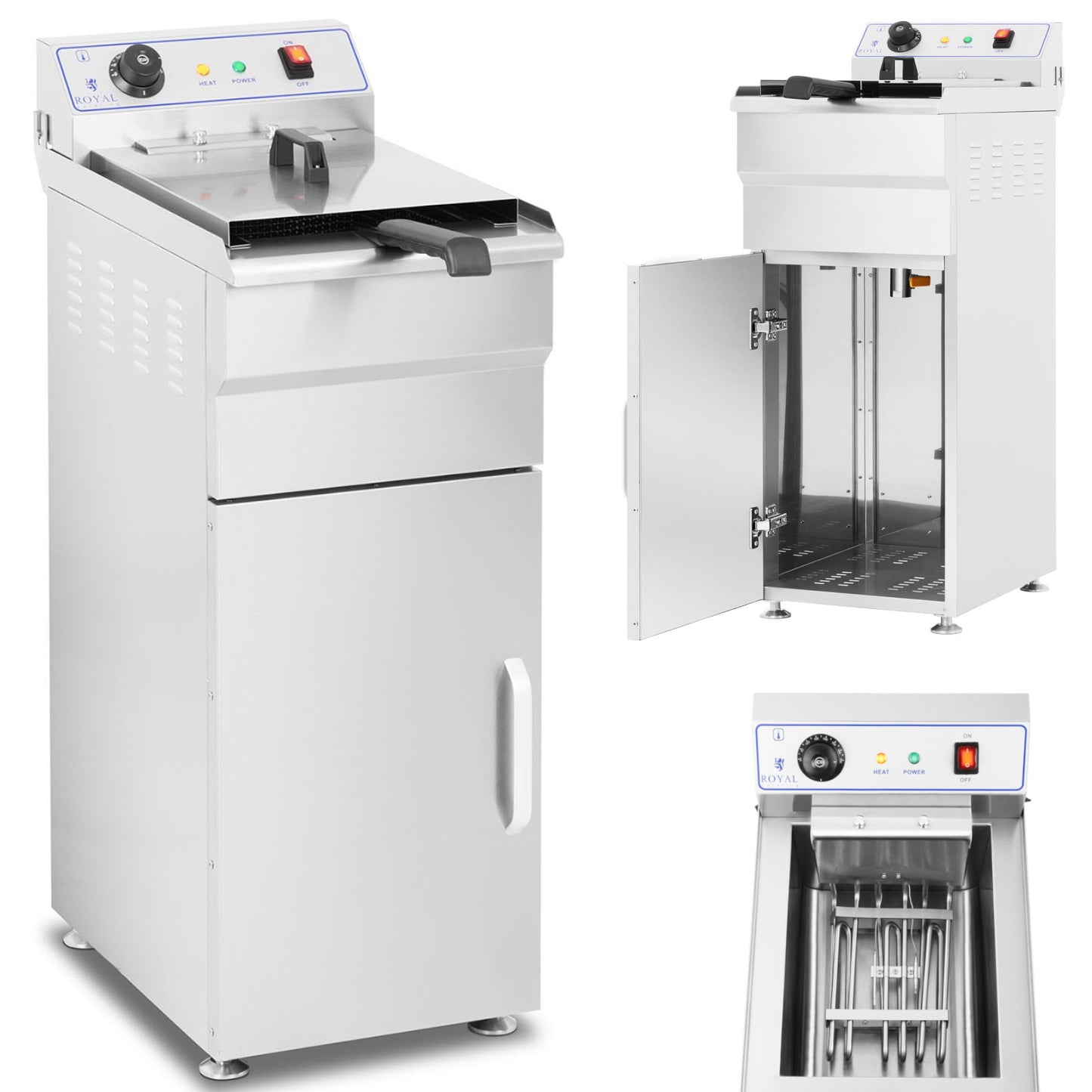 Deep Fryers – Free-standing electric fryer on a cabinet, 400V - Carlat