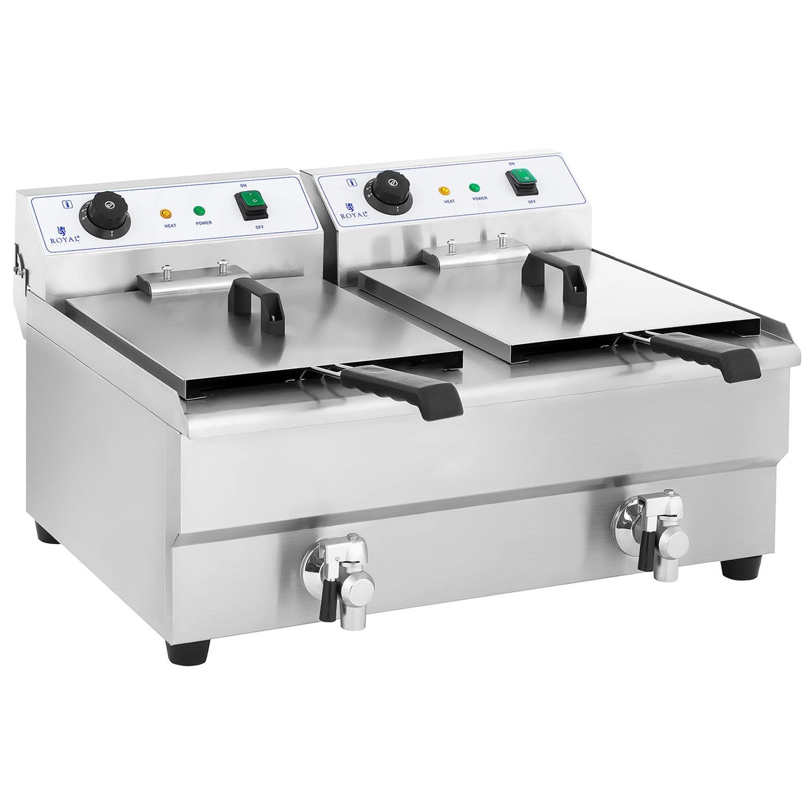 Deep Fryers – Fryer, two-chamber catering fryer with taps, 230V - Carlat