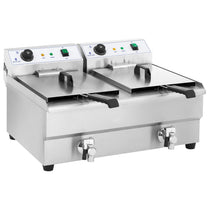 Deep Fryers – Fryer, two-chamber catering fryer with taps, 230V - Carlat