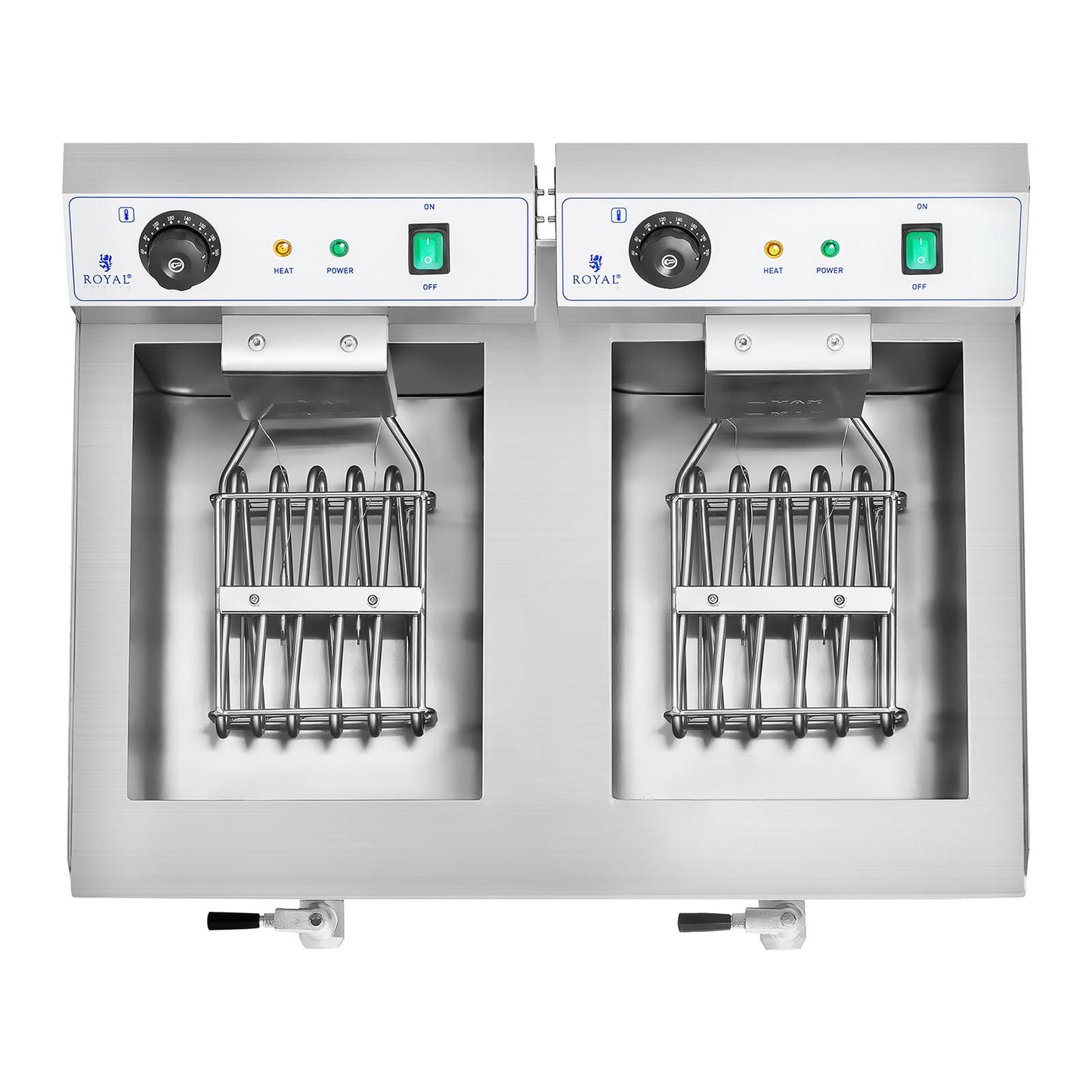 Deep Fryers – Fryer, two-chamber catering fryer with taps, 230V - Carlat