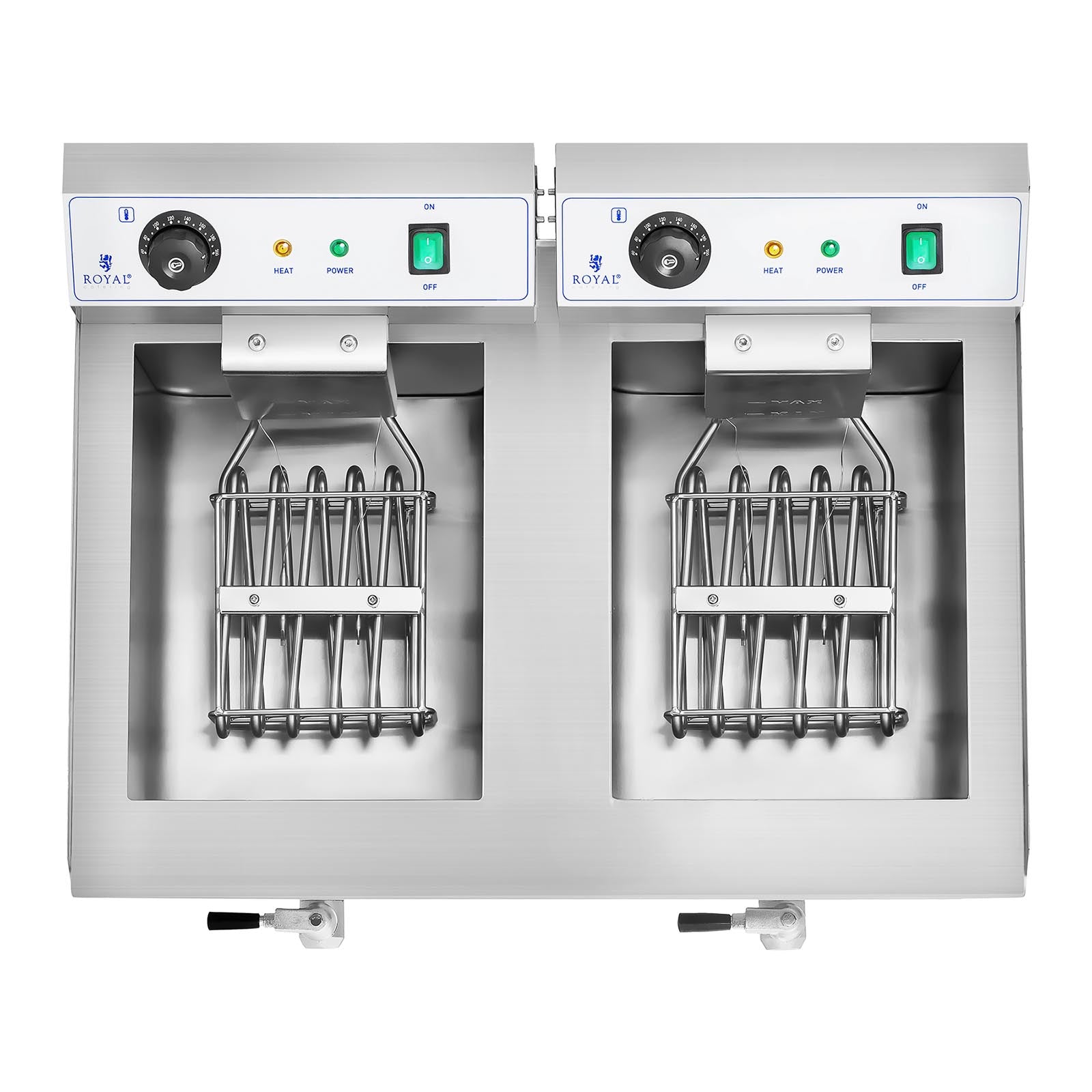 Deep Fryers – Fryer, two-chamber catering fryer with taps, 230V - Carlat