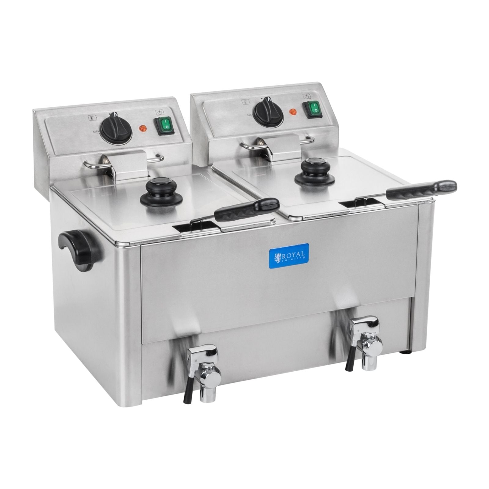 Deep Fryers – Frytownica elektryczna podwójna z kranami spustowymi termostat - Carlat