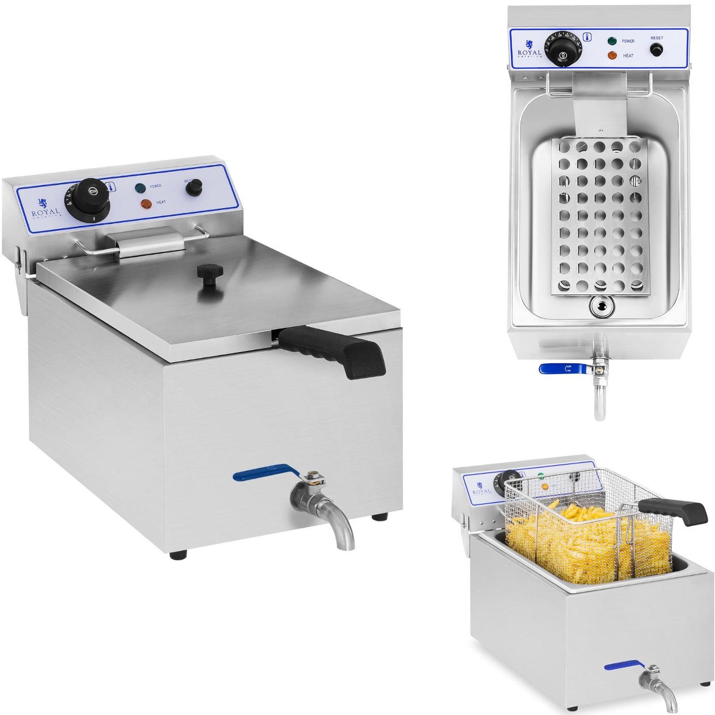 Deep Fryers – Professional fish fryer with tap 3000W 17L - Carlat