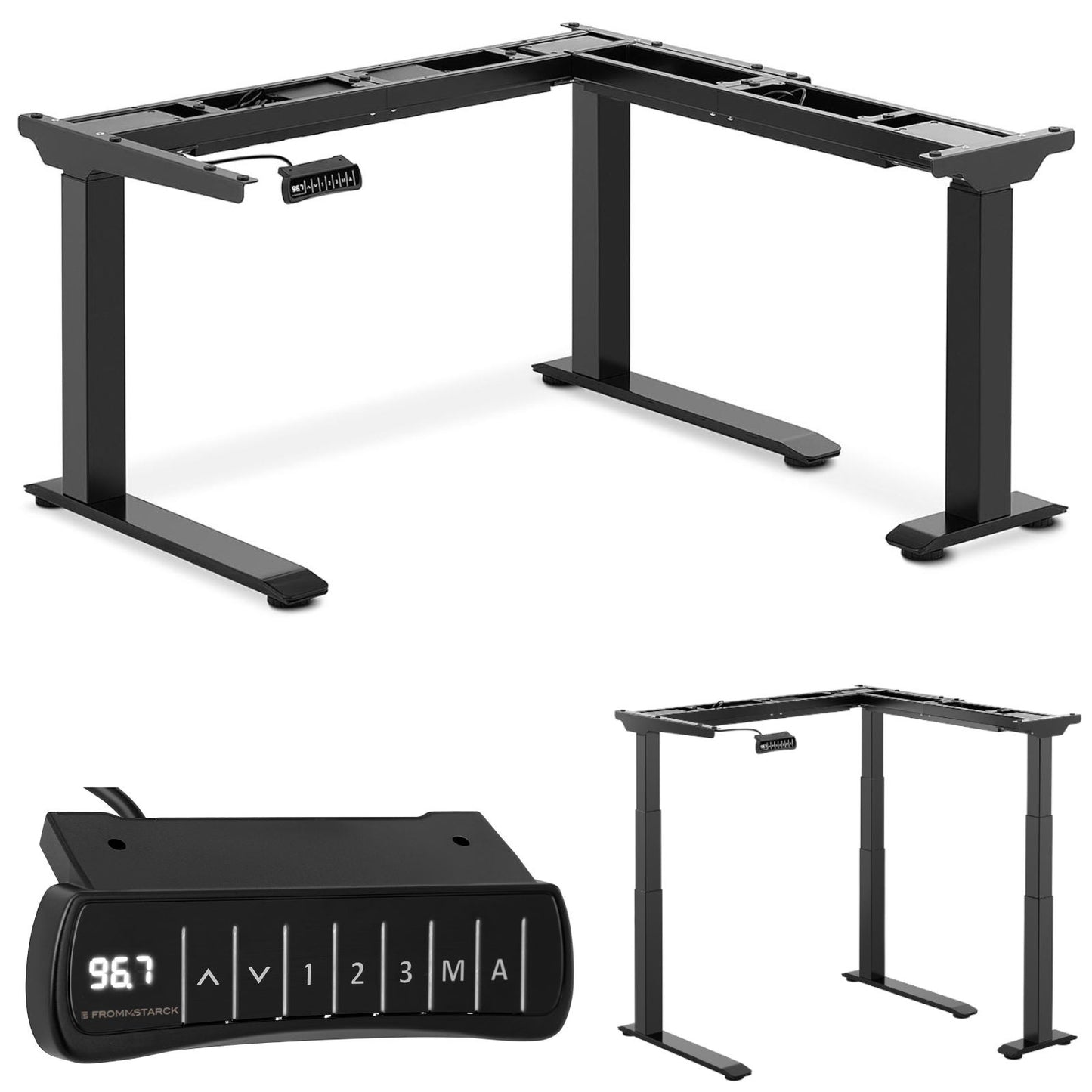 Desktop Computers – Corner desk frame with electric height adjustment - Carlat