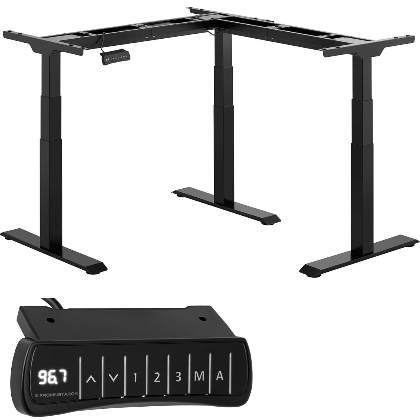 Desktop Computers – Corner desk frame with electric height adjustment - Carlat