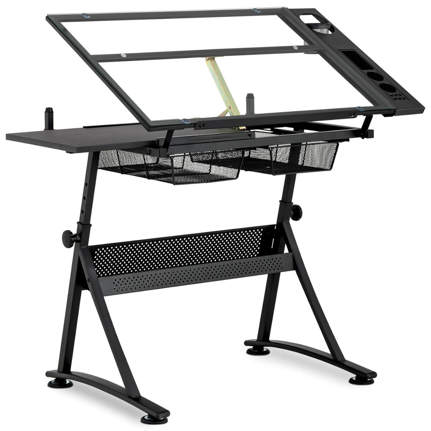 Desktop Computers – Desk, glass drawing table with drawers for - Carlat