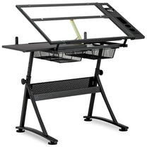 Desktop Computers – Desk, glass drawing table with drawers for - Carlat