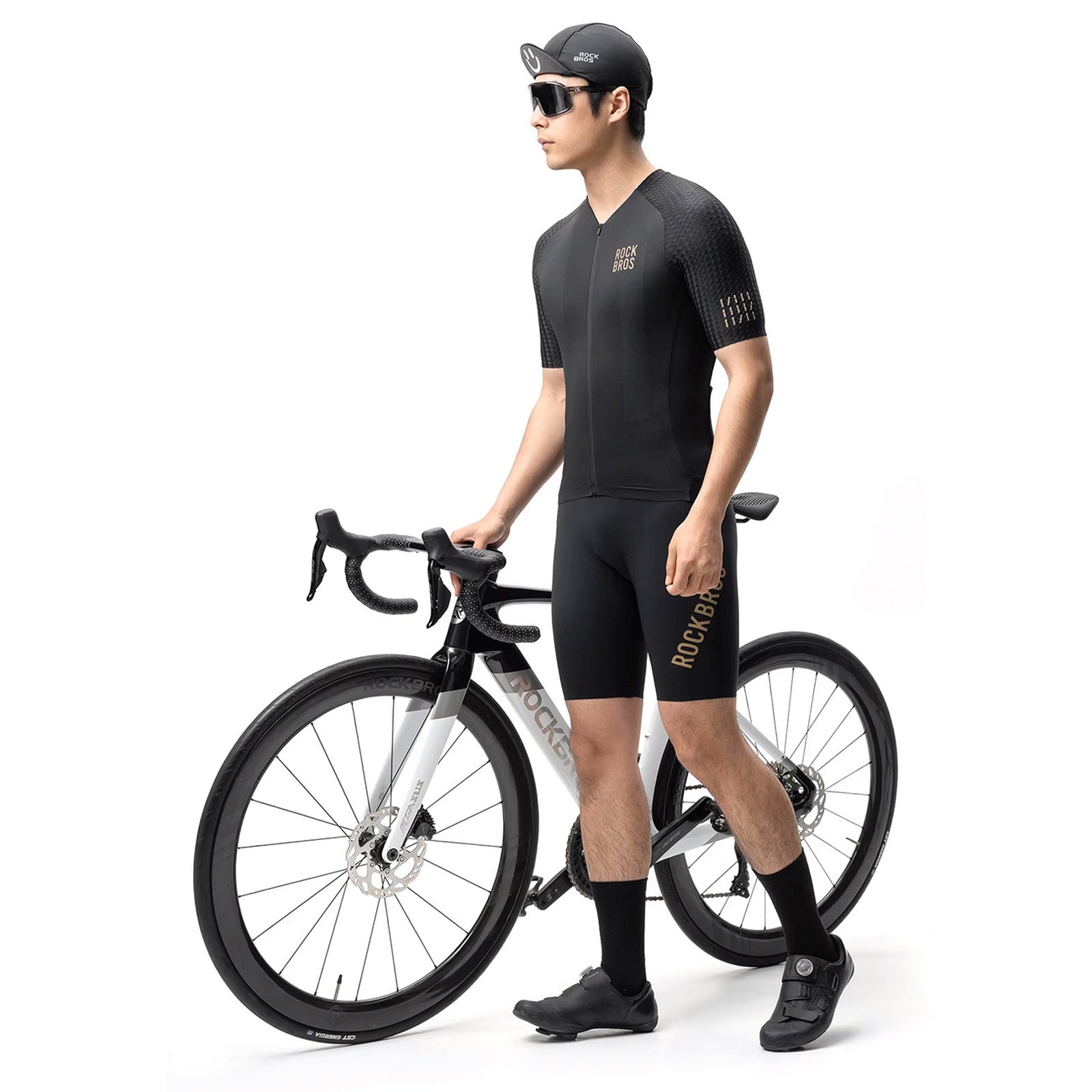 Diamond short-sleeved cycling jersey, size XL - black - Carlat