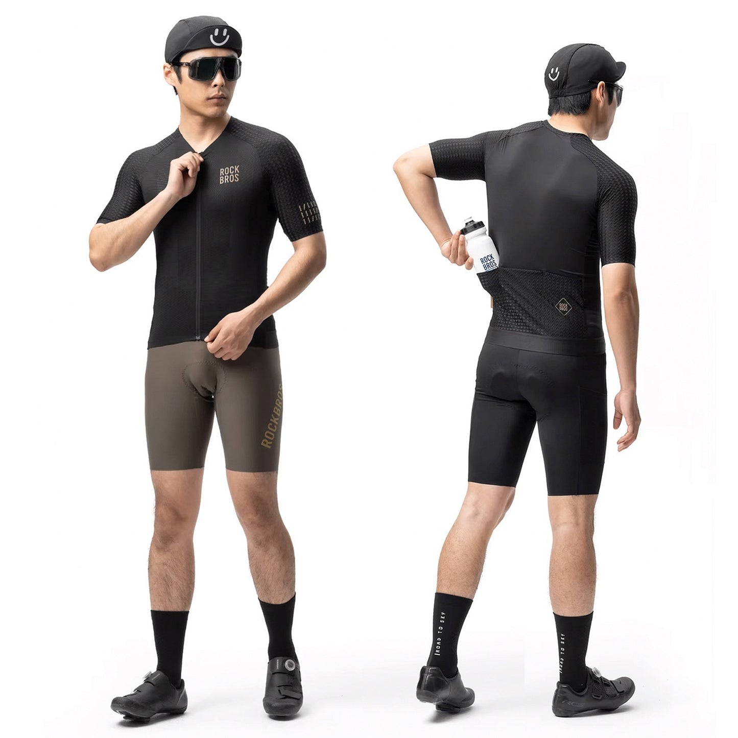 Diamond short-sleeved cycling jersey, size XL - black - Carlat