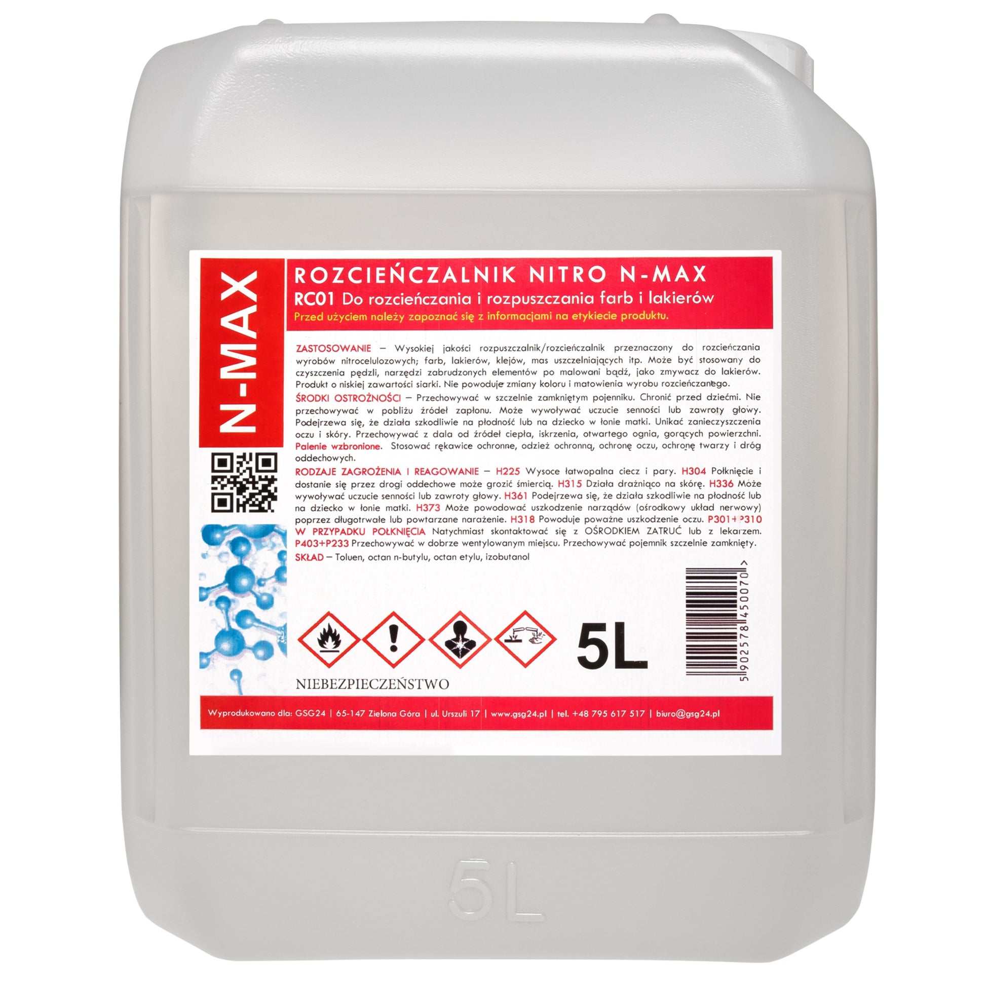 Diluent solvent NITRO RC-01 N-MAX 5L - Carlat