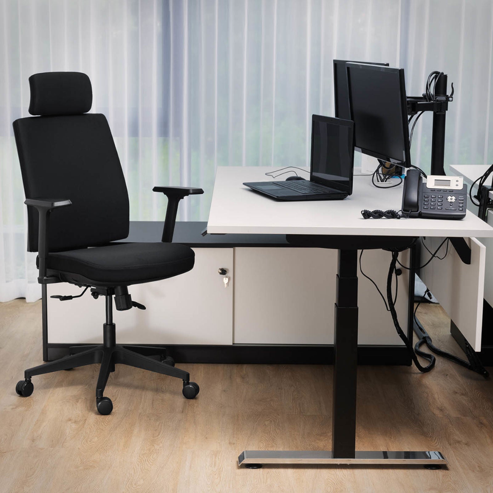 Dining Chairs – Chair, ergonomic swivel office chair with headrest, - Carlat