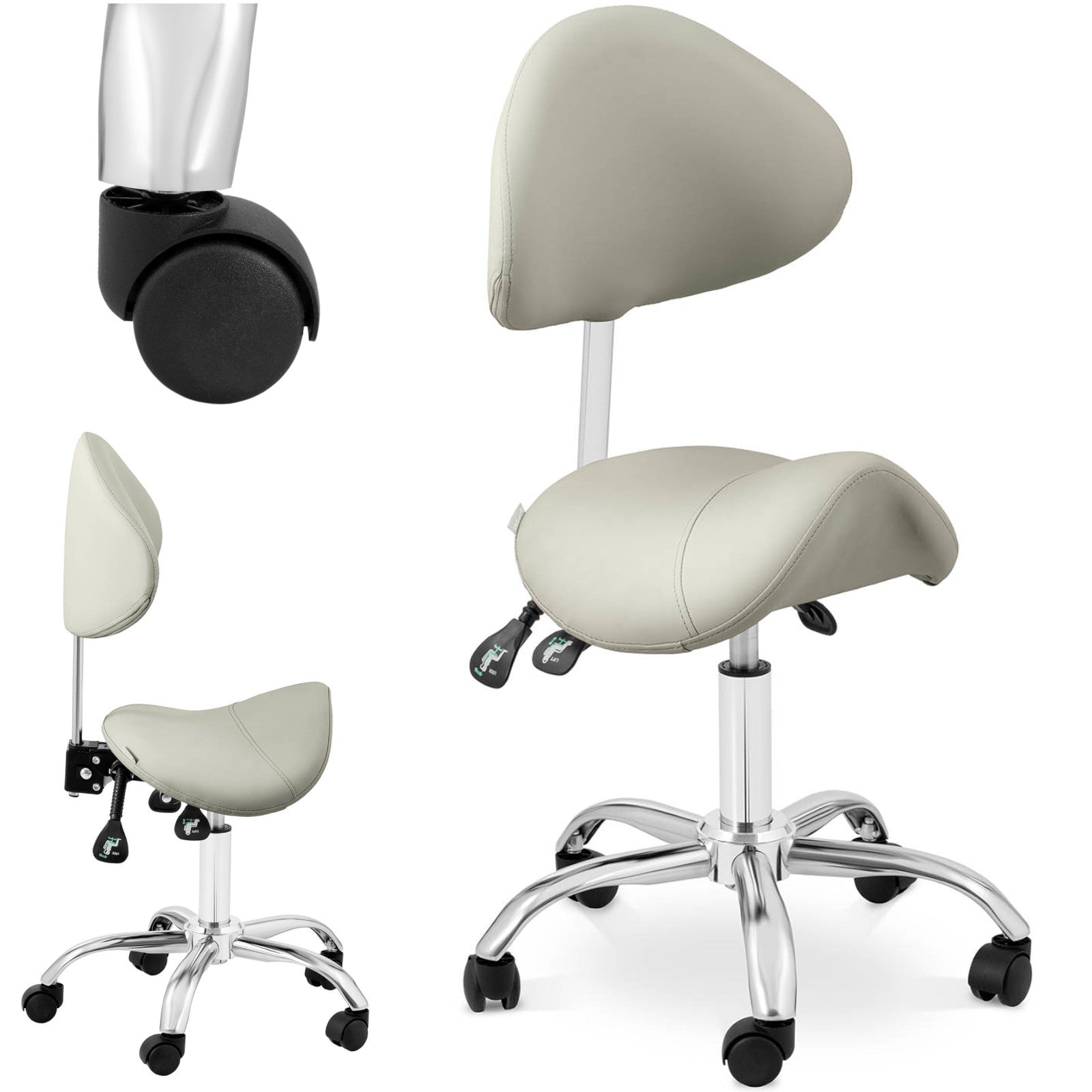 Dining Chairs – MANNHEIM GRAY beauty saddle chair with swivel - Carlat