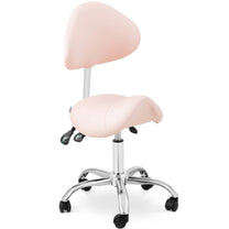 Dining Chairs – Saddle beauty chair with swivel, adjustable backrest - Carlat