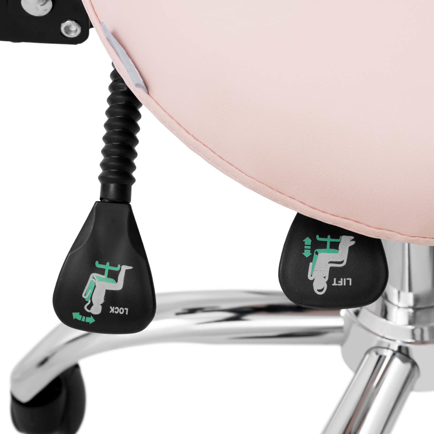 Dining Chairs – Saddle beauty chair with swivel, adjustable backrest - Carlat