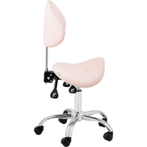 Dining Chairs – Saddle beauty chair with swivel, adjustable backrest - Carlat