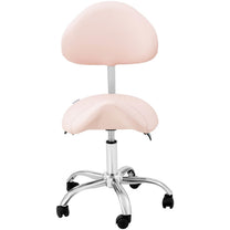 Dining Chairs – Saddle beauty chair with swivel, adjustable backrest - Carlat