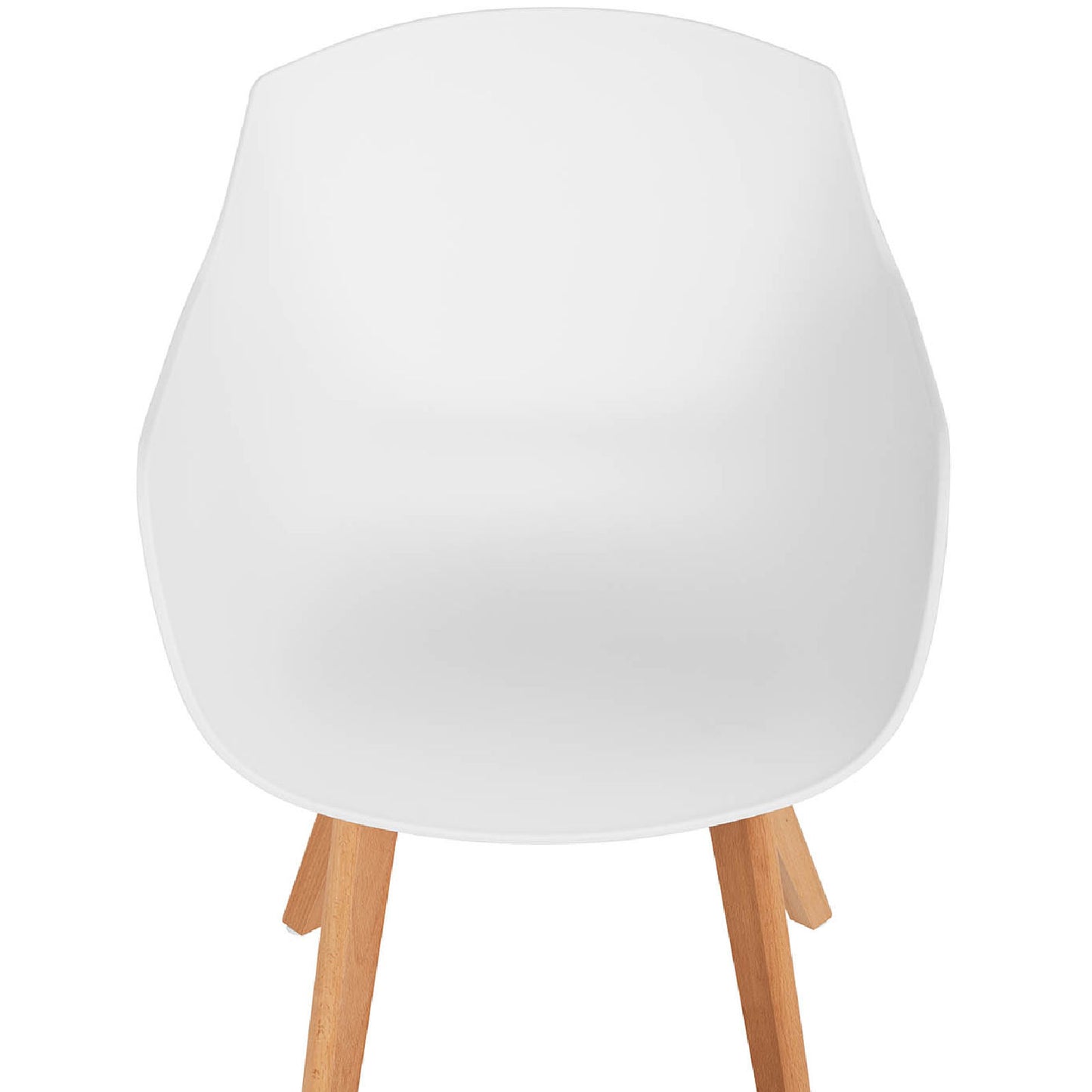 Dining Chairs – Scandinavian plastic bucket chair with wooden legs - Carlat