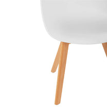 Dining Chairs – Scandinavian plastic bucket chair with wooden legs - Carlat