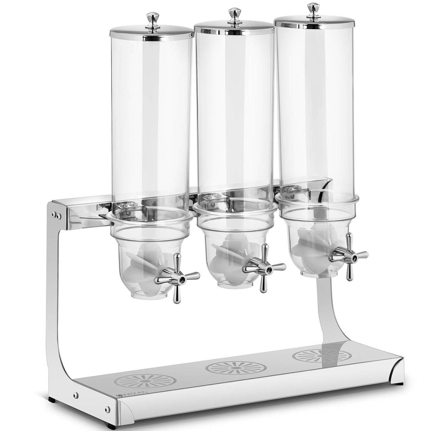 Dispenser for rice cereal candy transparent triple 10.5 l - Carlat
