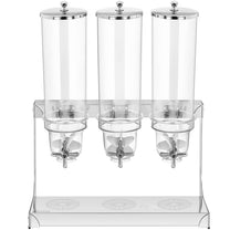 Dispenser for rice cereal candy transparent triple 10.5 l - Carlat