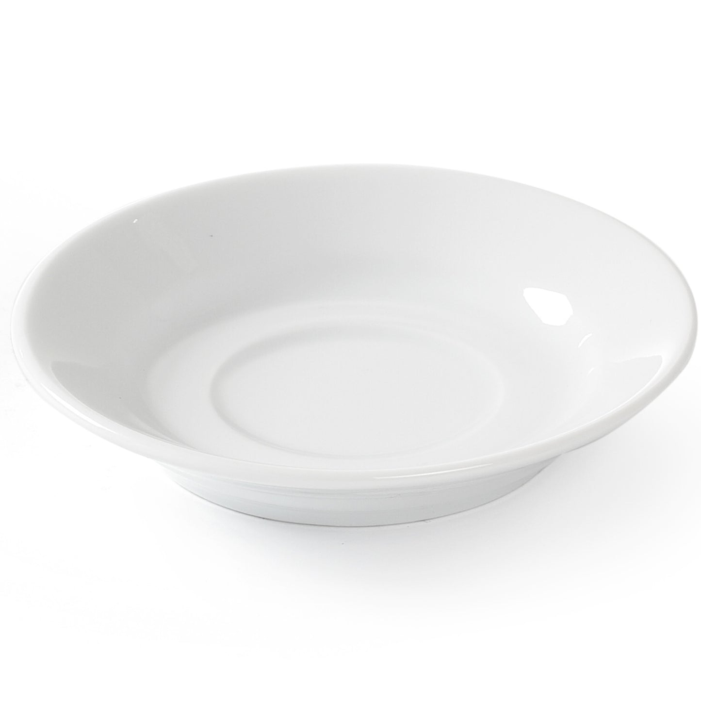 Disposable Cups – OPTIMA coffee cup saucer, white porcelain, diameter. - Carlat