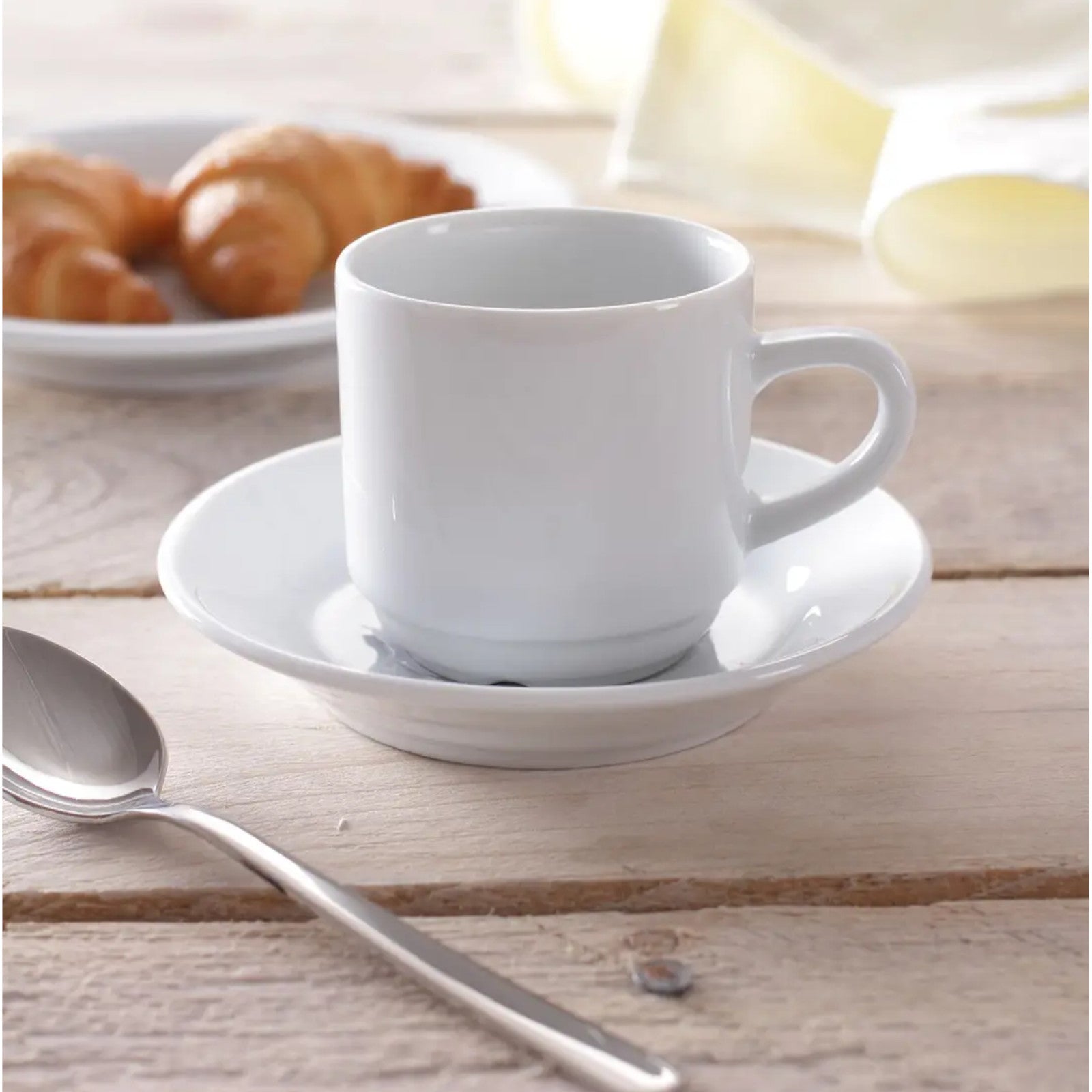 Disposable Cups – OPTIMA hotel coffee cup, white porcelain, 90 - Carlat