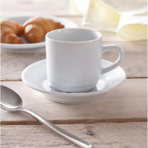 Disposable Cups – OPTIMA hotel coffee cup, white porcelain, 90 - Carlat