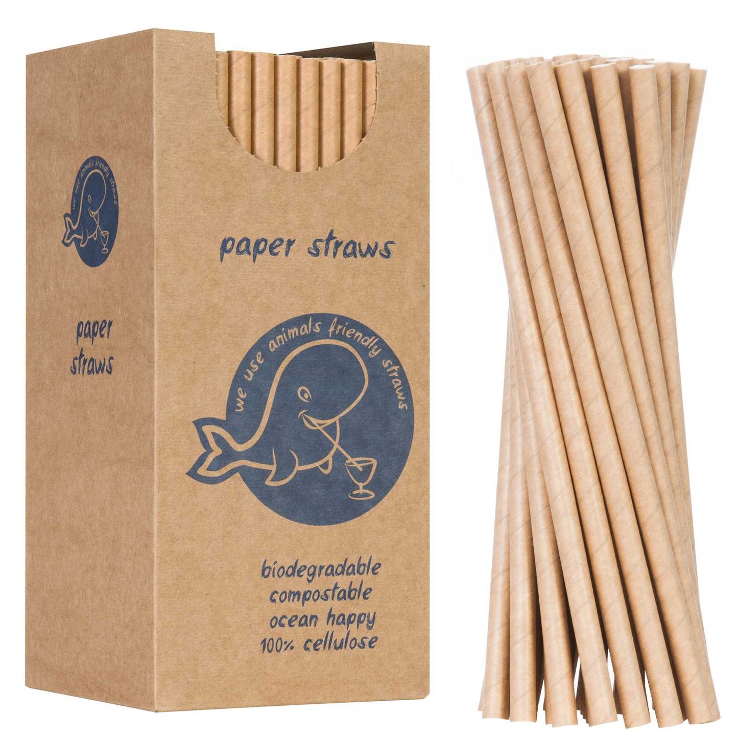 Disposable Tableware – BIO ecological paper straws PAPER STRAWS 6/205mm - Carlat