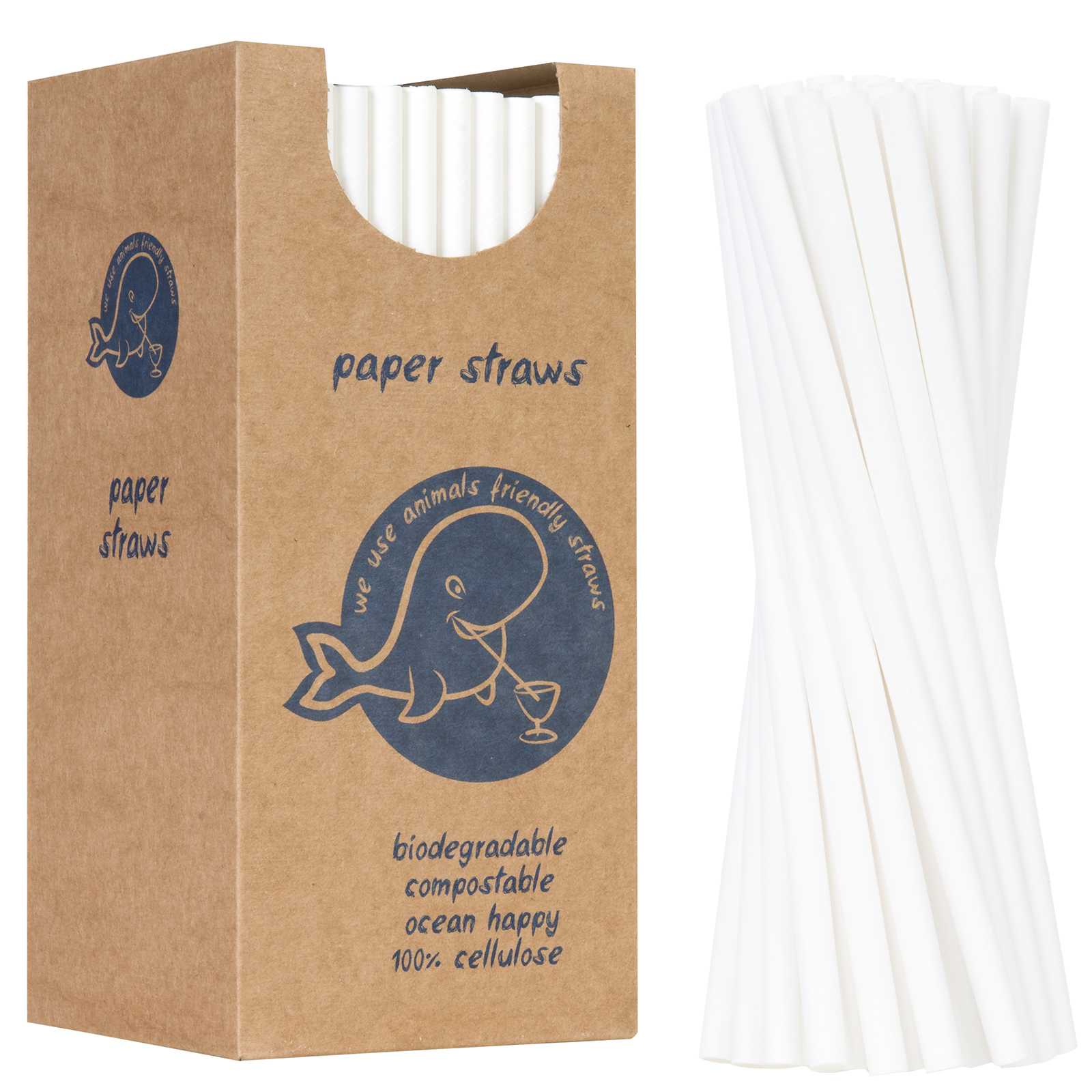 Disposable Tableware – BIO ecological paper straws PAPER STRAWS 6/205mm - Carlat