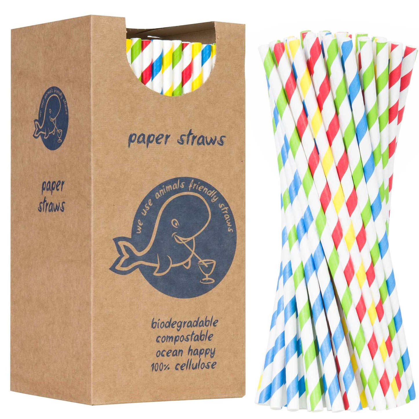 Disposable Tableware – BIO ecological paper straws PAPER STRAWS 6/205mm - Carlat