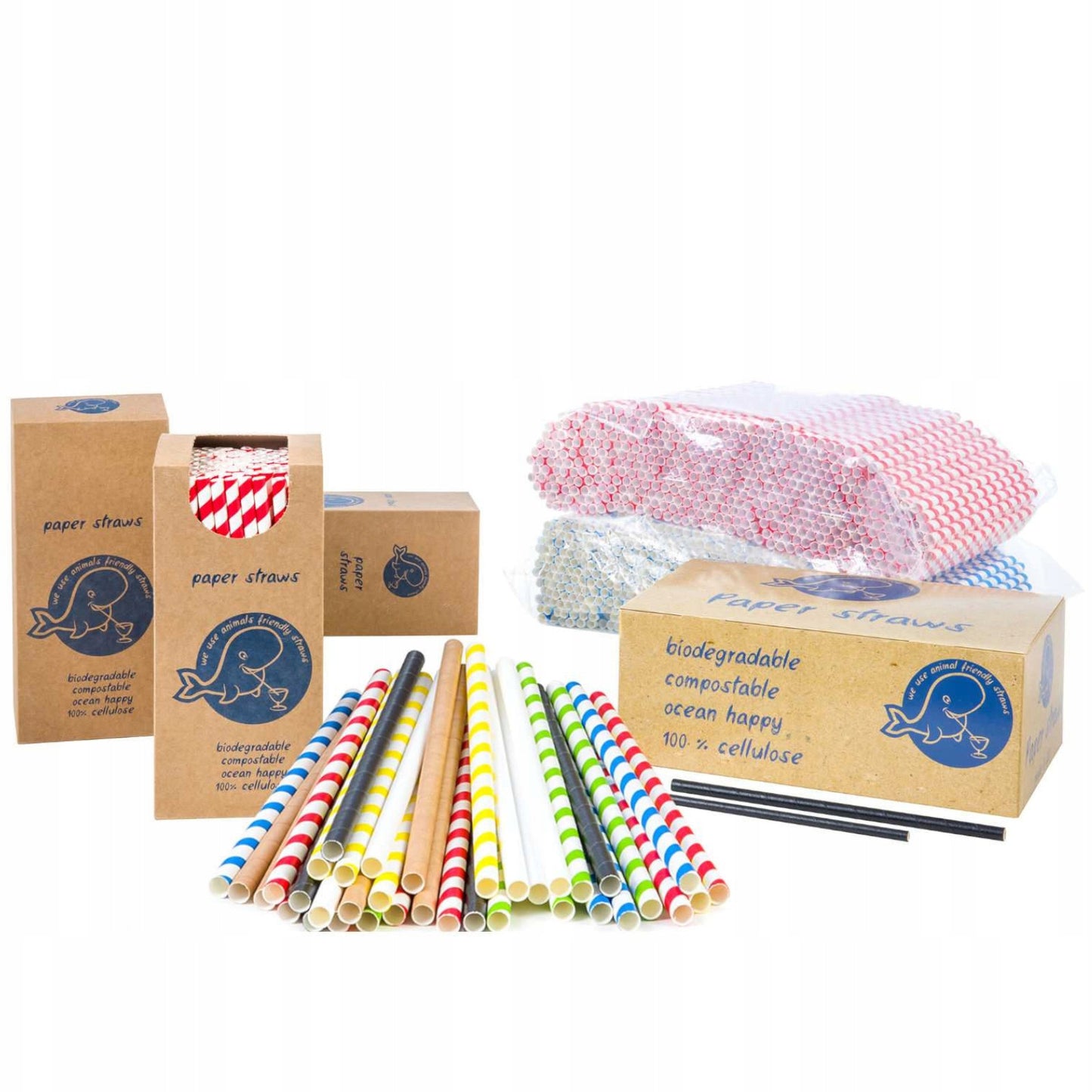 Disposable Tableware – BIO ecological paper straws PAPER STRAWS 6/205mm - Carlat