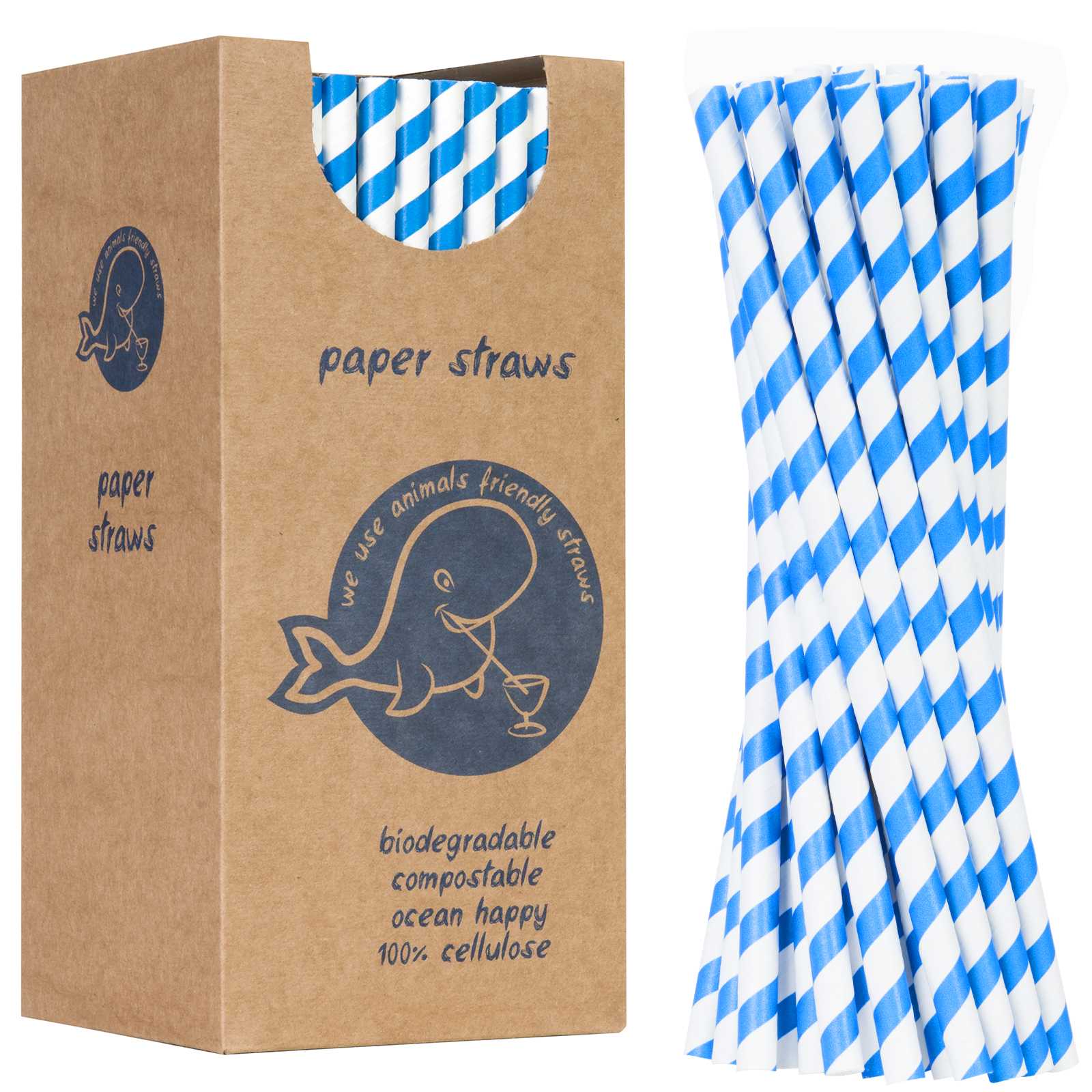 Disposable Tableware – BIO ecological paper straws PAPER STRAWS thick - Carlat