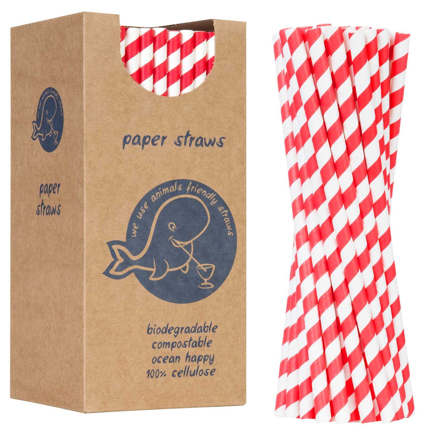 Disposable Tableware – BIO ecological paper straws PAPER STRAWS thick - Carlat